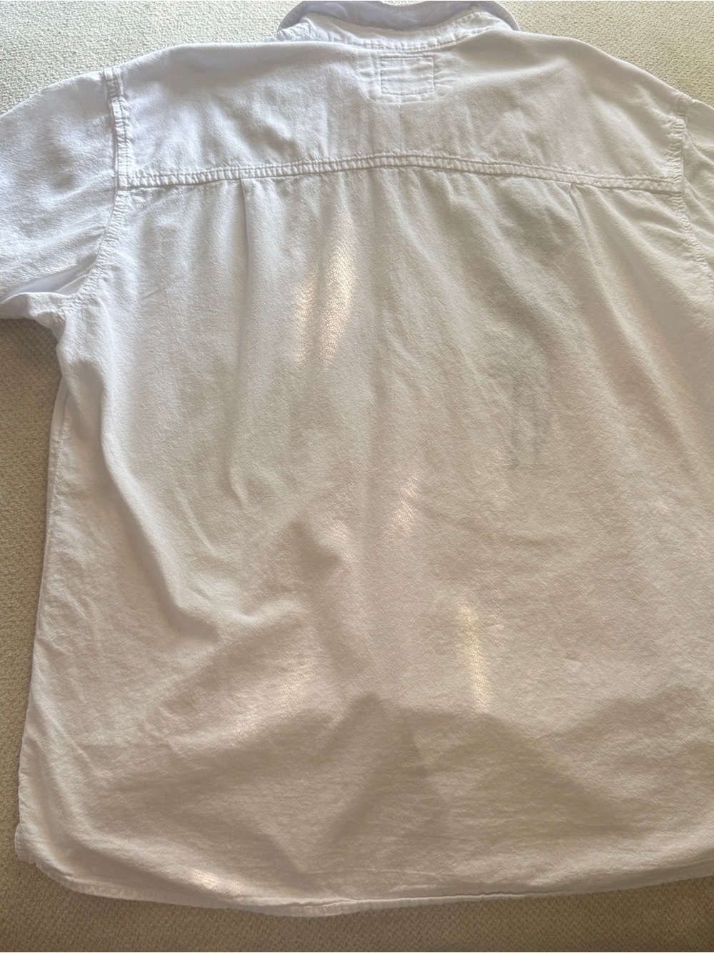 Cotton Collection White Button-Up T-Shirt - Picture 4 of 5